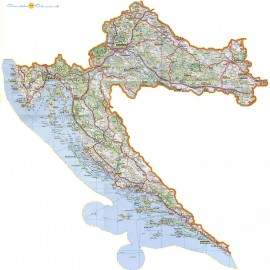 mapa Chorvatska